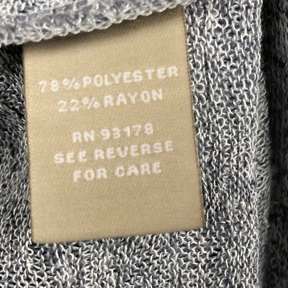 JOAN VASS M Dolman Sleeve Zip V-Neck Sweater Blue - Picture 5 of 7